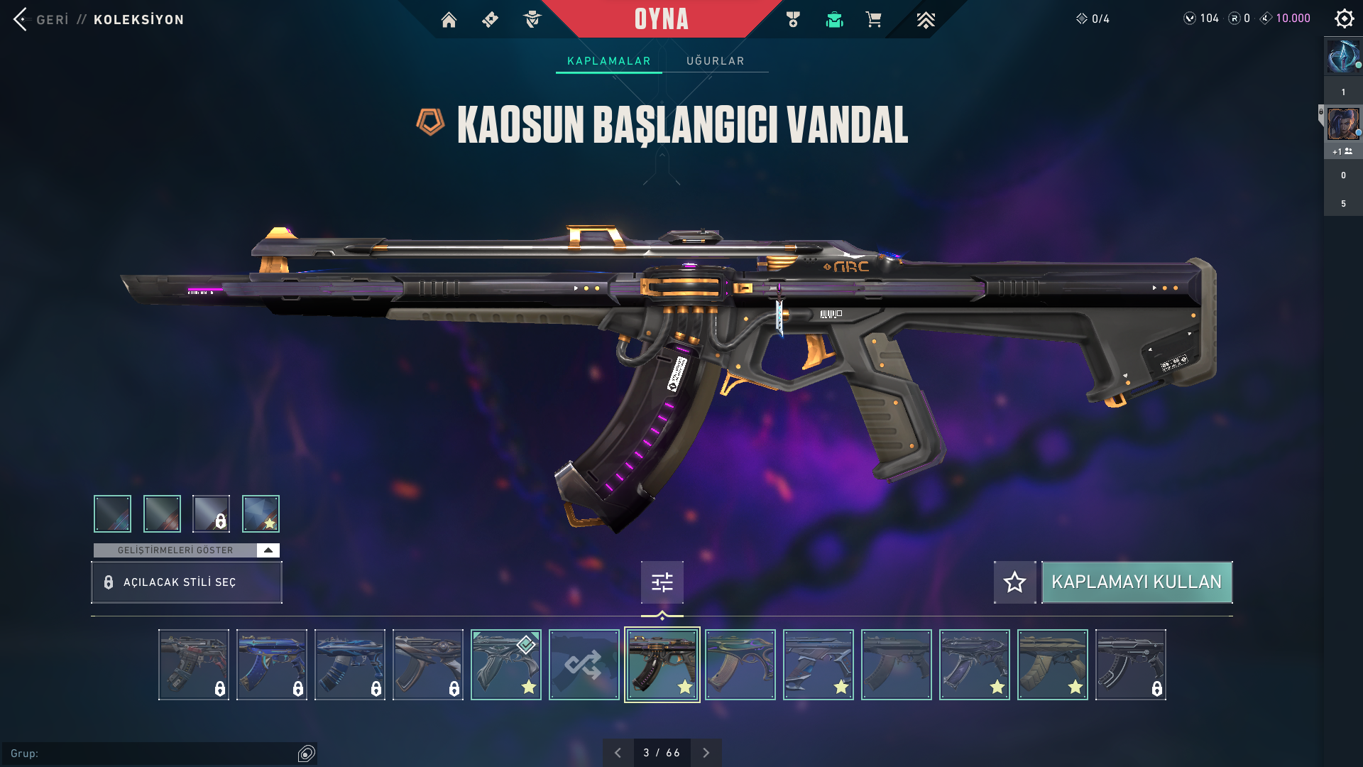 Kuronami Set Valorant Kuronami Set Full+Full Ekstra Skinli - Klasgame.com