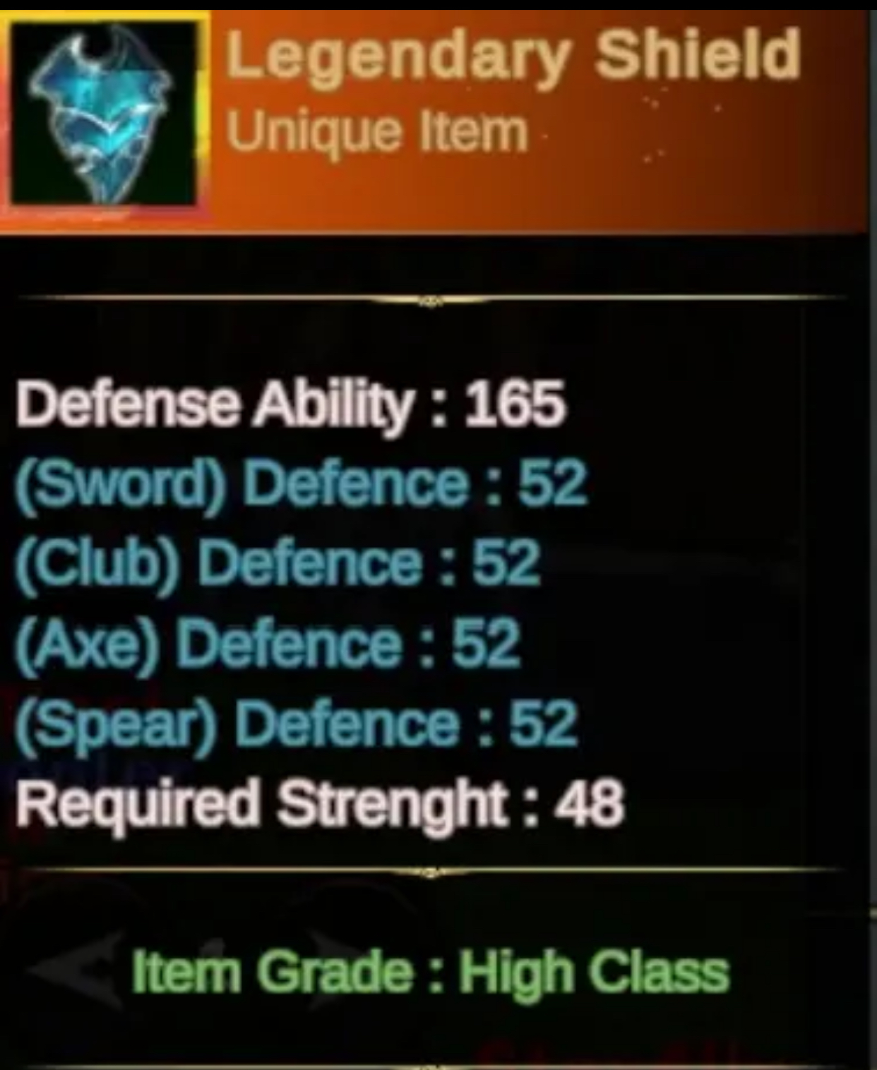 SATILIK CHİTİN SHİELD (CS) ~ Legandry Shield - Klasgame.com