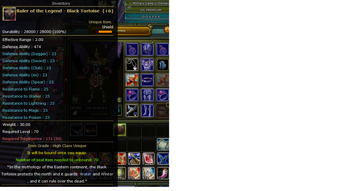 Black Tortoise +6 - Ruler Of The Legend !!! Oyunun en iyi priest ...