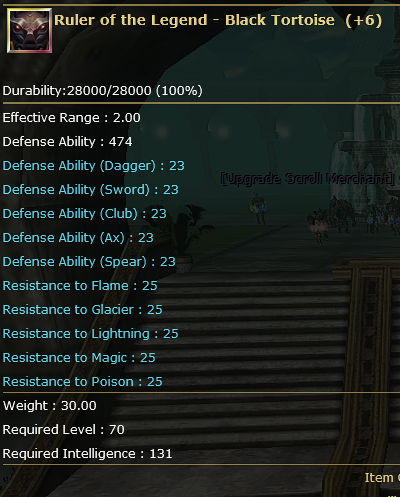 +6 Ruler of the Legend - Black Tortoise