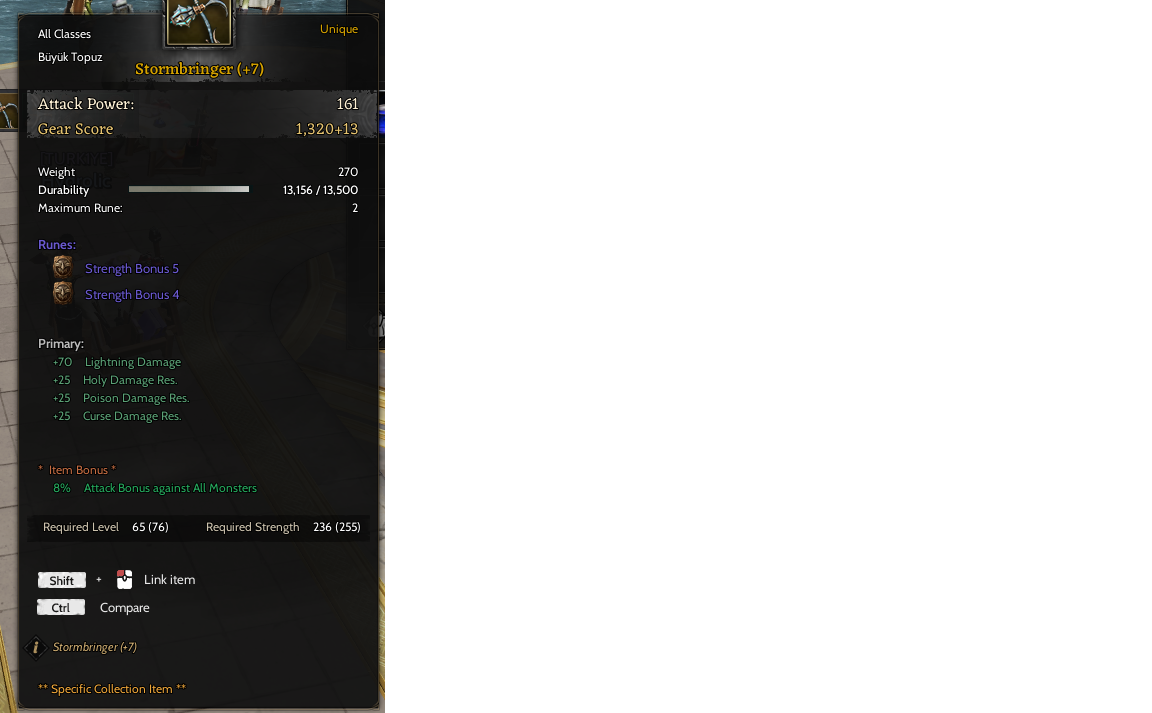 +7 StormBringer 5 STR ve 4 STR Rünlü