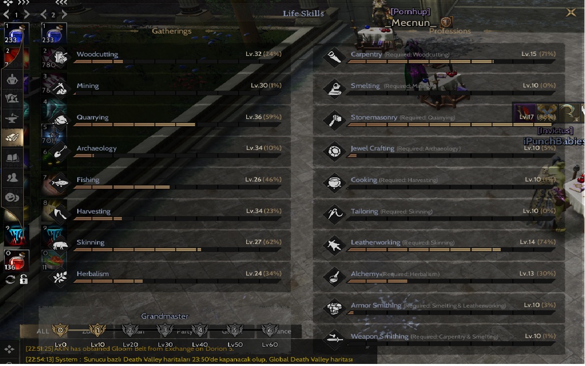 85/4 %95 Lunaskar Rogue Gm 1 5x 30 Lv toplaması olan Char