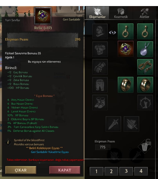 +17 RELIC 85 ROGUE & OKÇU BU FİYATA BEDAVA