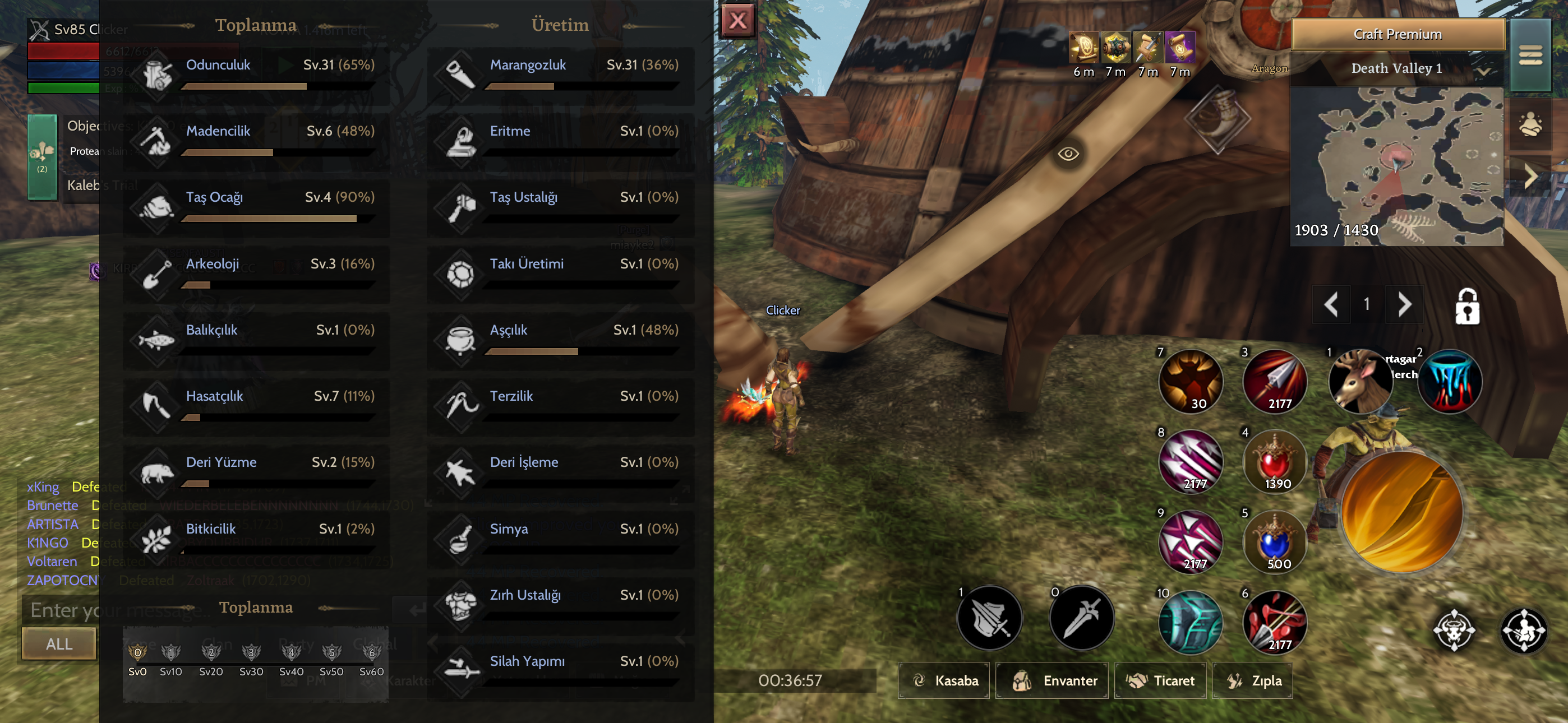 31e/31 wood and carpen 85 lvl lunaskar