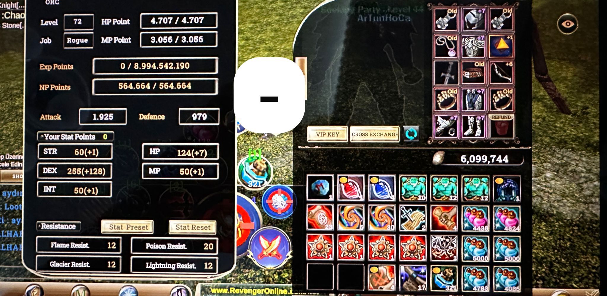 +6 QUEST FULL İTEMLİ PK HAZIR 560 K NP ROGUE