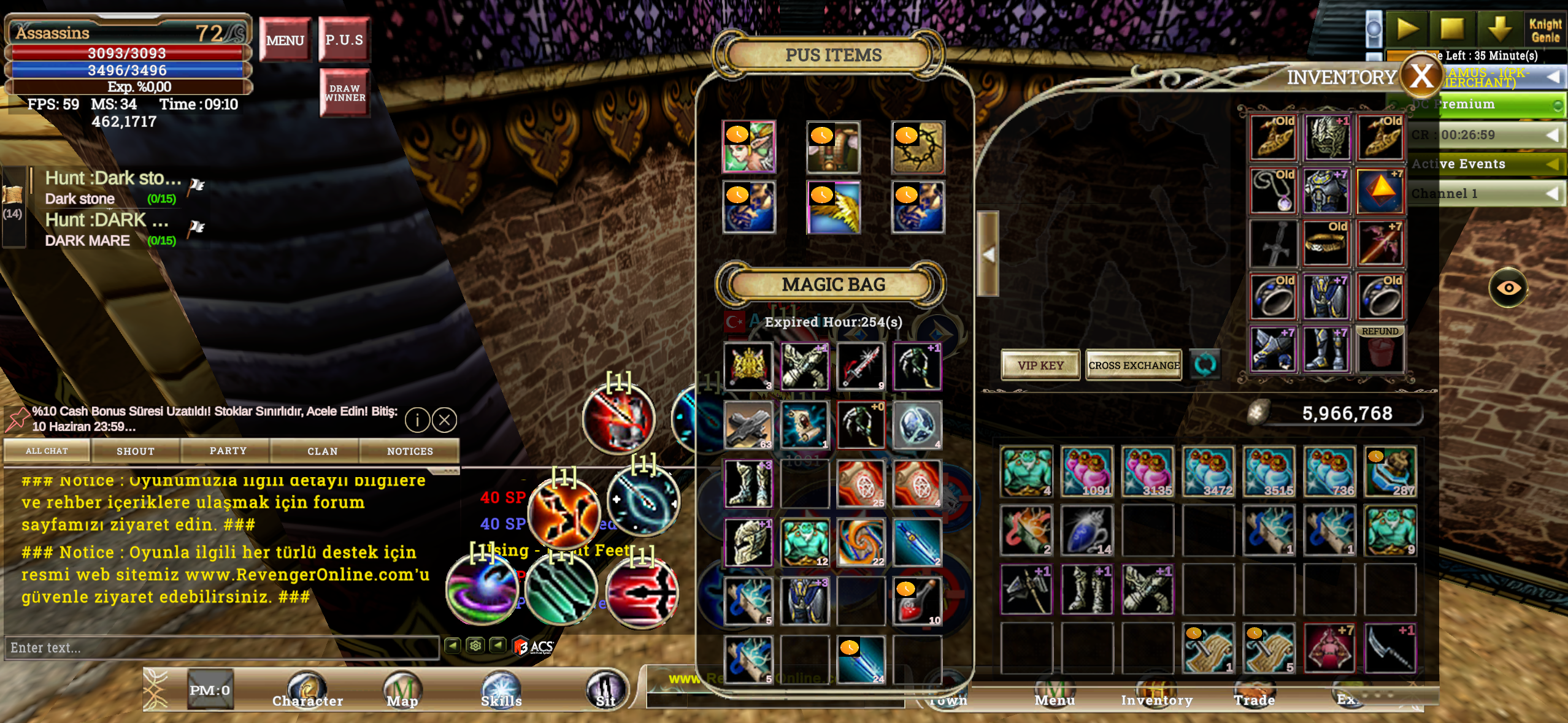 +7 talisman + 7 eagle + cold tagger 72 level 201 k np SON FİYAT