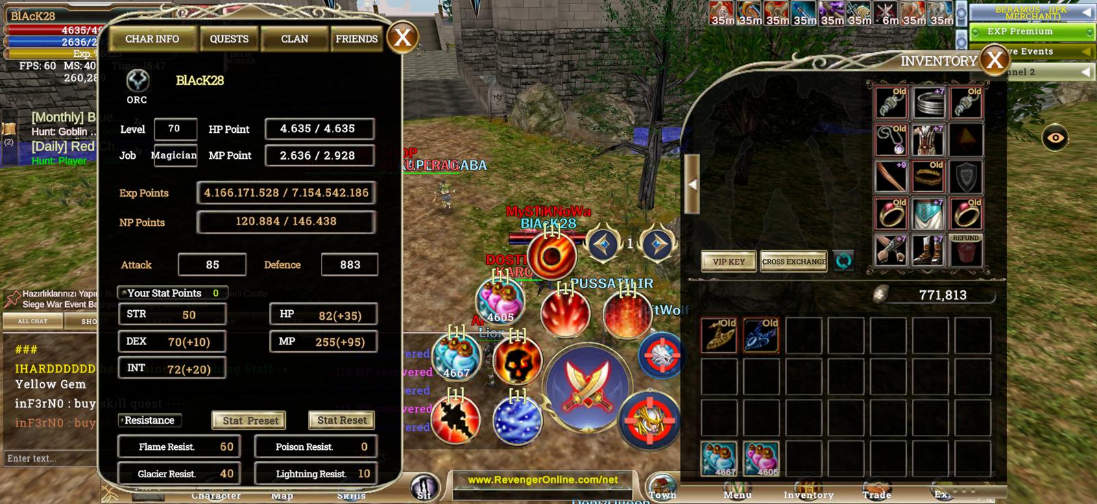 70 lvl paper mage meteor açık