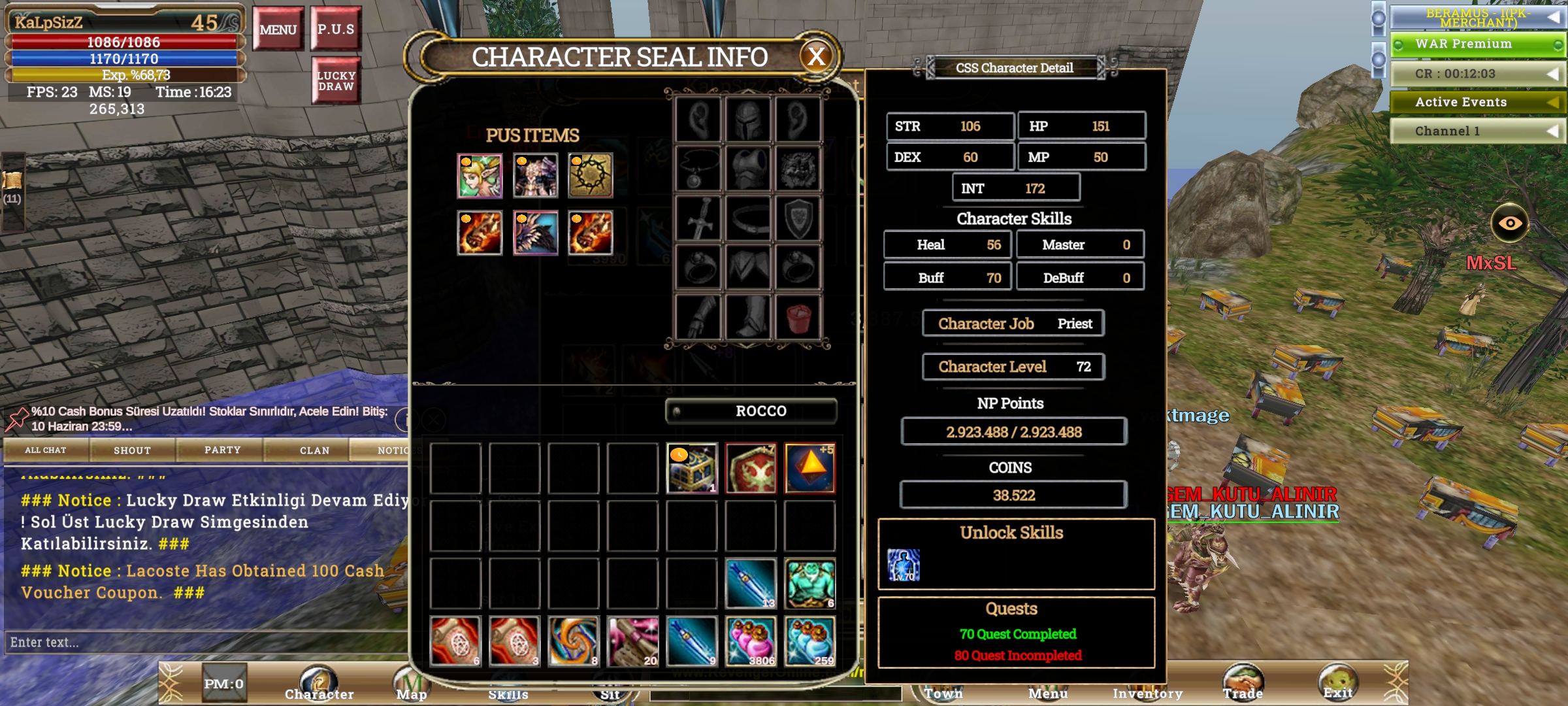 72 cc açık 2.9 m np li priest