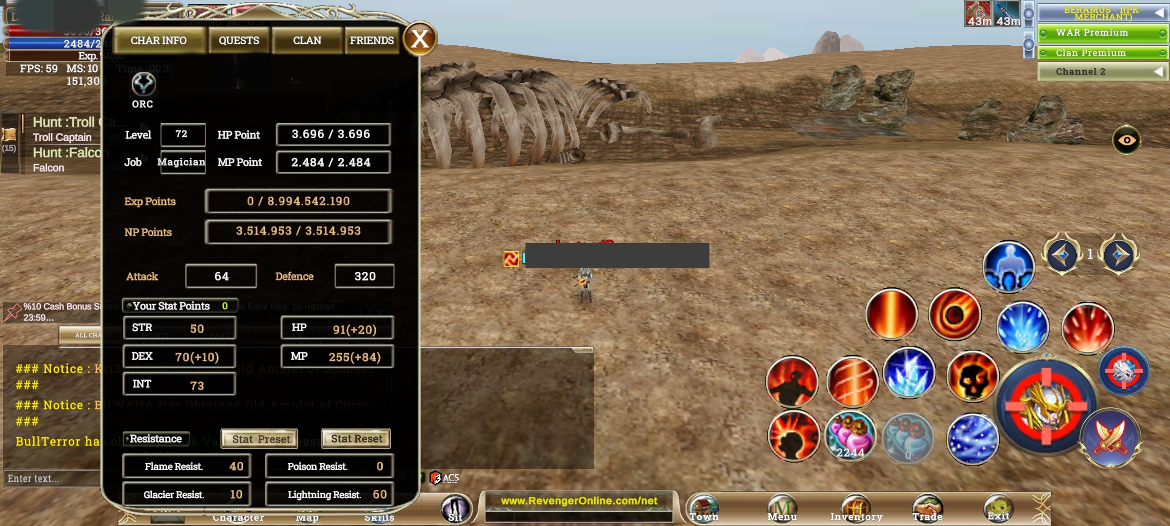 72 LVL 3.5M NP MAGE