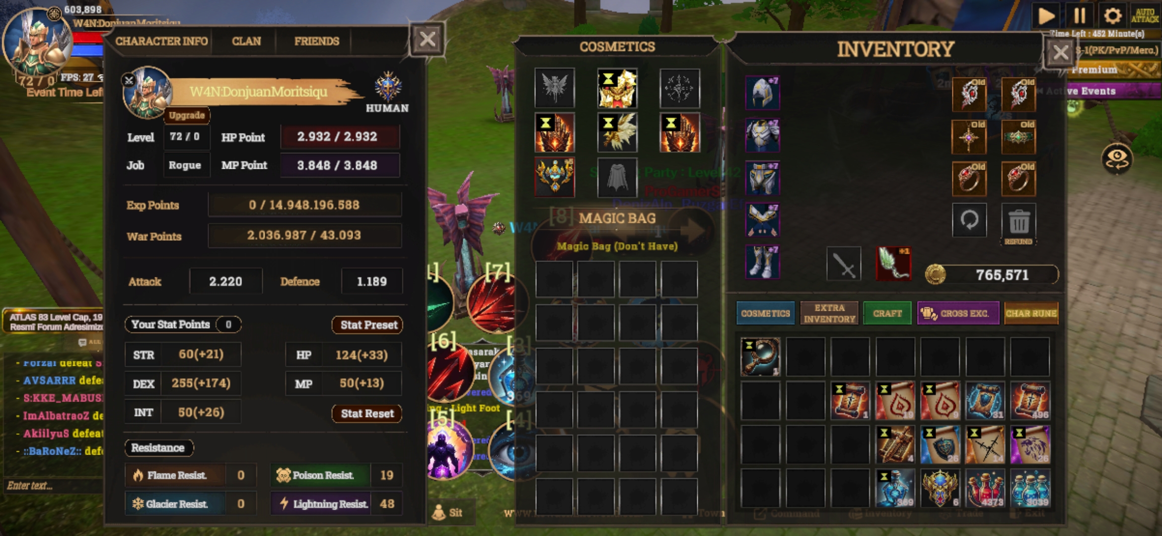 72 ROGUE 2 MILYON NP +7 ARCANE LI RELIC LI HAZIR CAR ISTER FARM ISTER PK