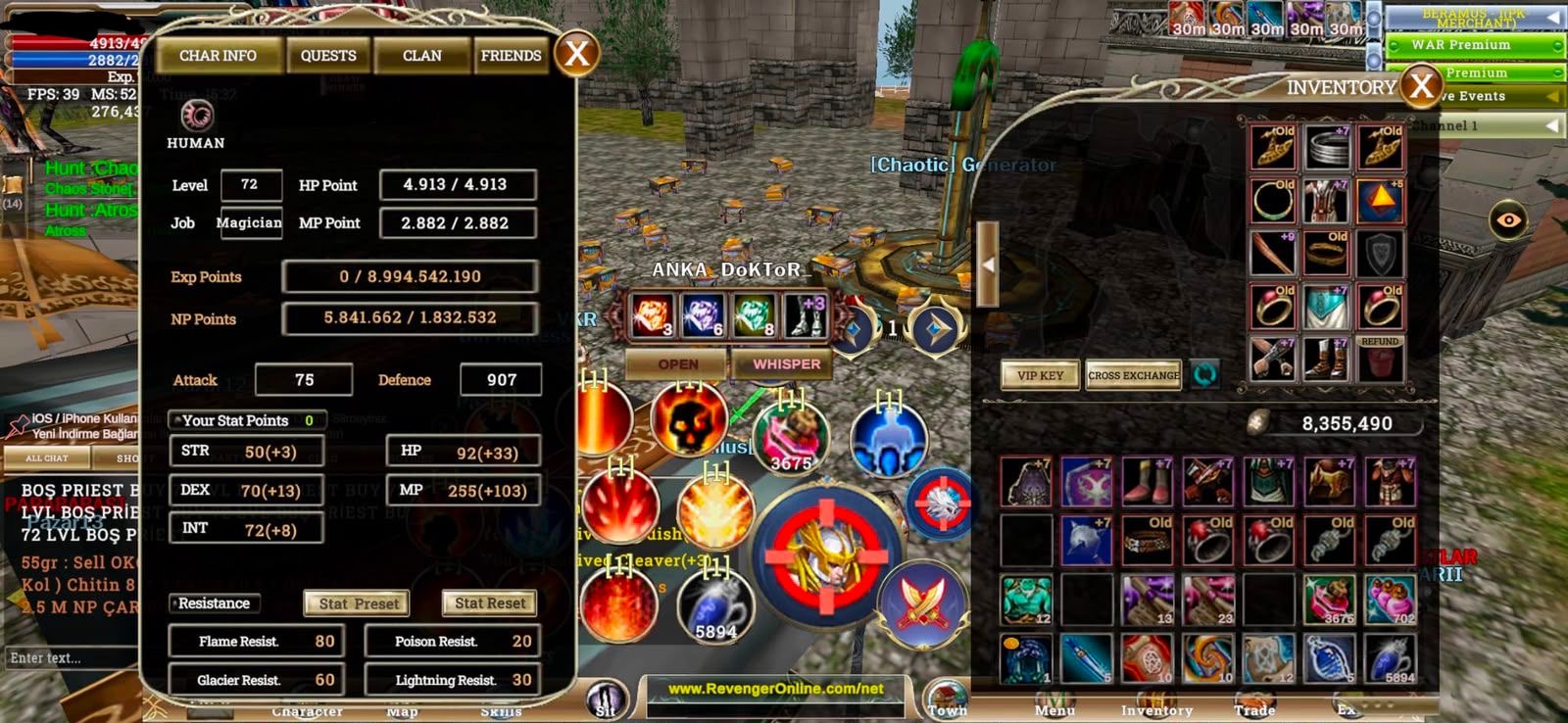 7QUEST KALKAN 7M NP İTEMLİ TP MAGE