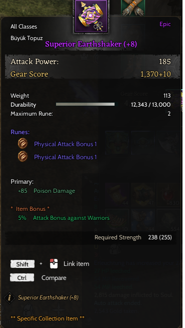 +8 superior eartshaker 1 1 phy.  full rüne