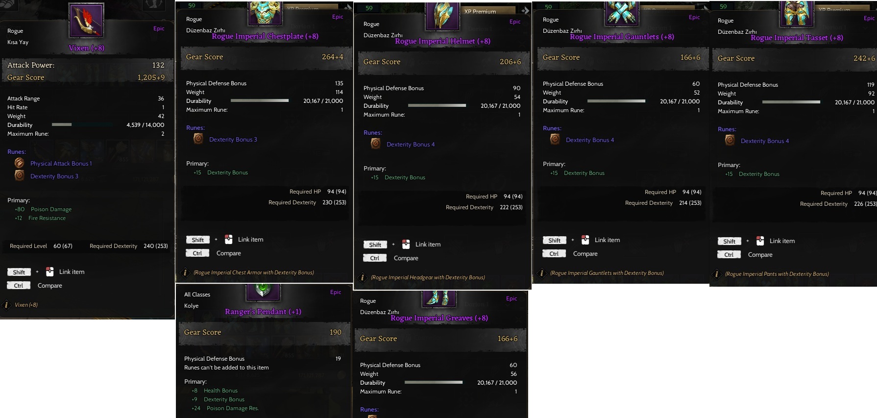 +8 VİXEN-ROGUE IMPERİAL SET