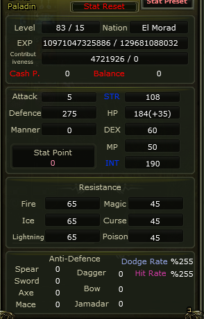 83/15 priest 4.7m NP 1000days 100def + item + including CSS