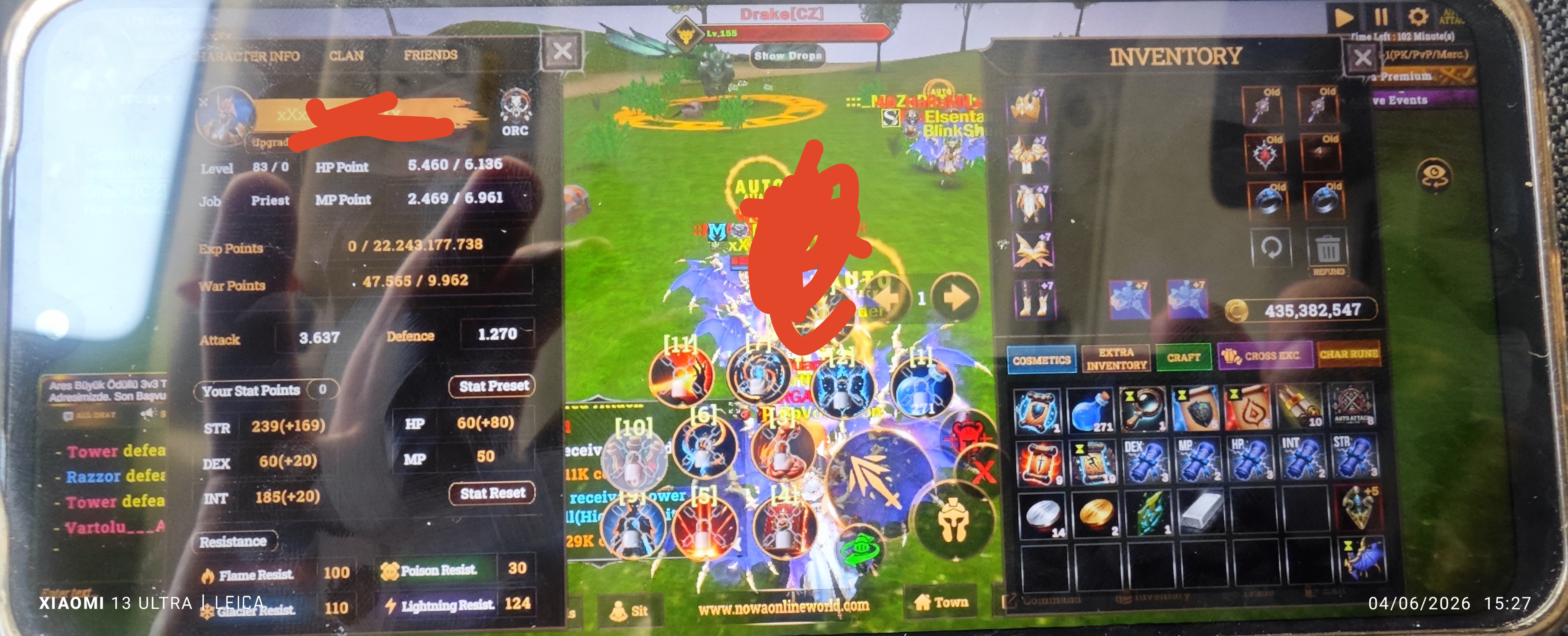 83 LWL PRİ 72 SKİLİ AÇIK DUAL QUEST MACE +7 QUEST KALKAN +5  KROWAZ SET 7