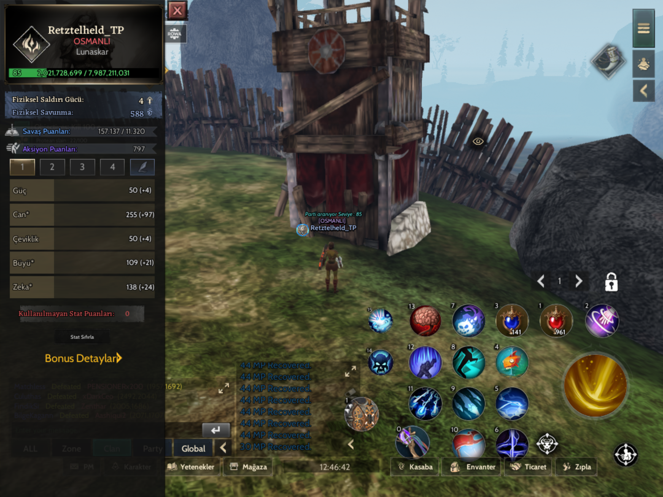 85  LEVEL TP MAGE BLİNK AÇIK 150K+ BP HEROİC