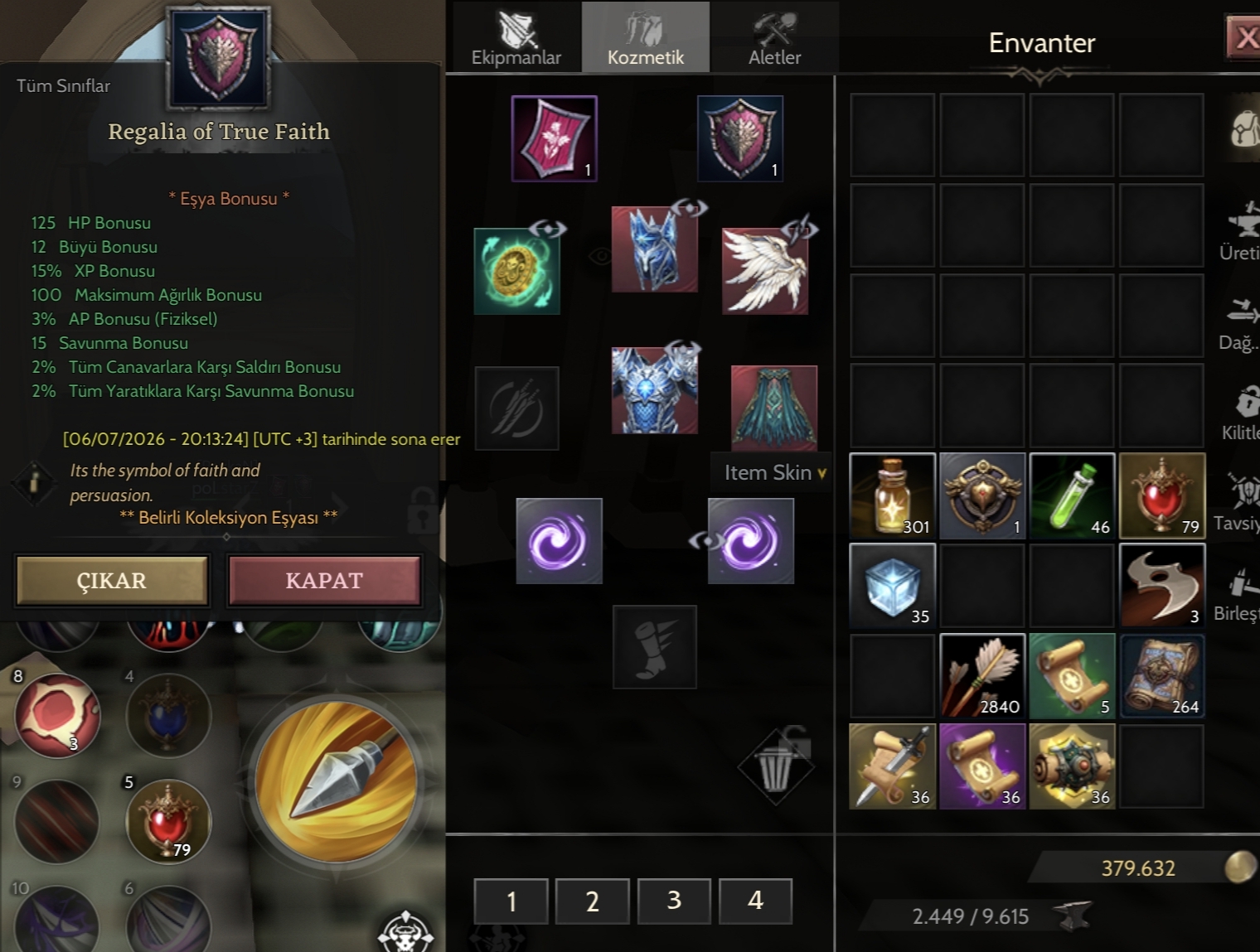 85 LVL LUNASKER ROGUE 68 SKİLİ AÇIK