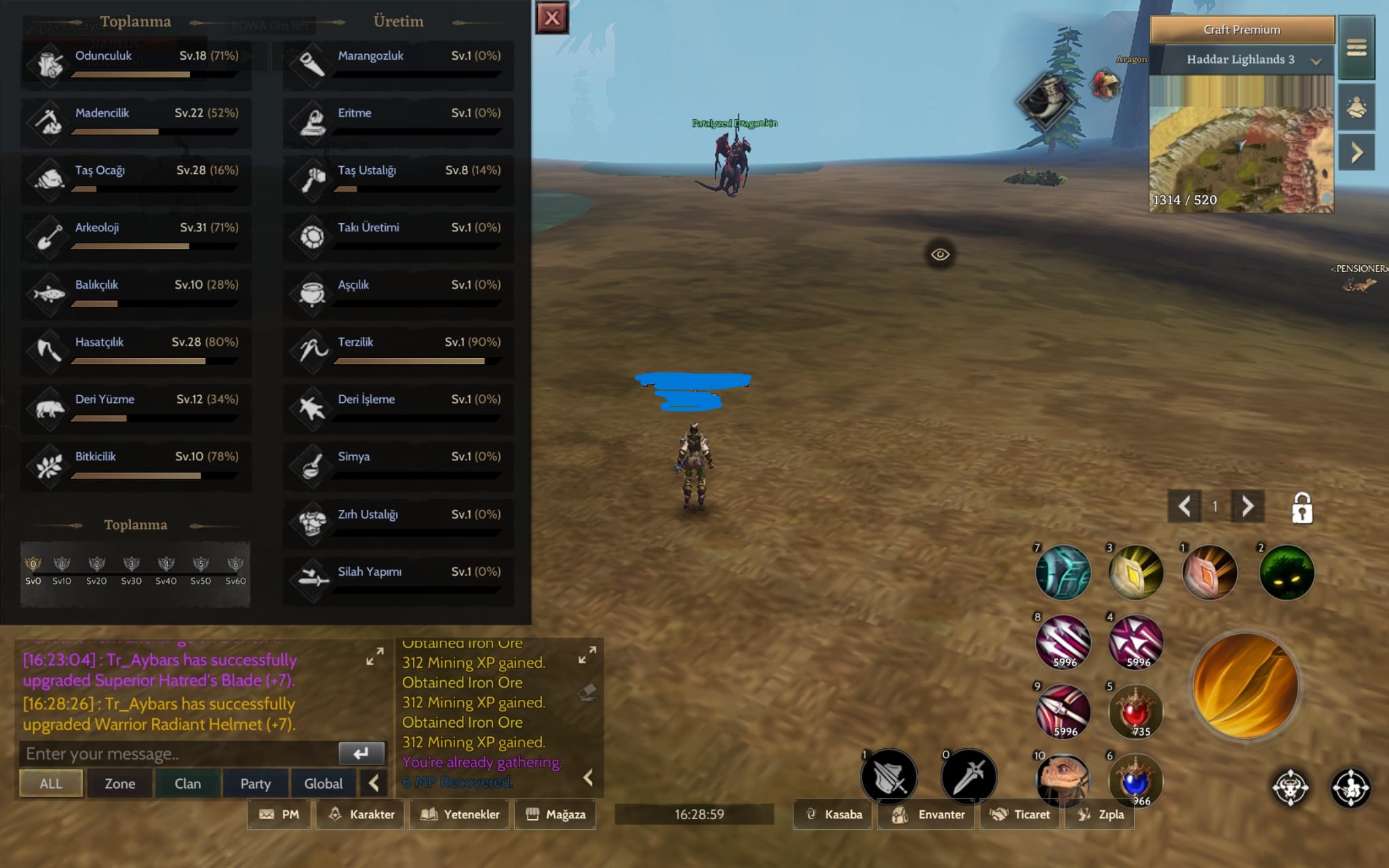 85 lvl rogue toplama karakteri