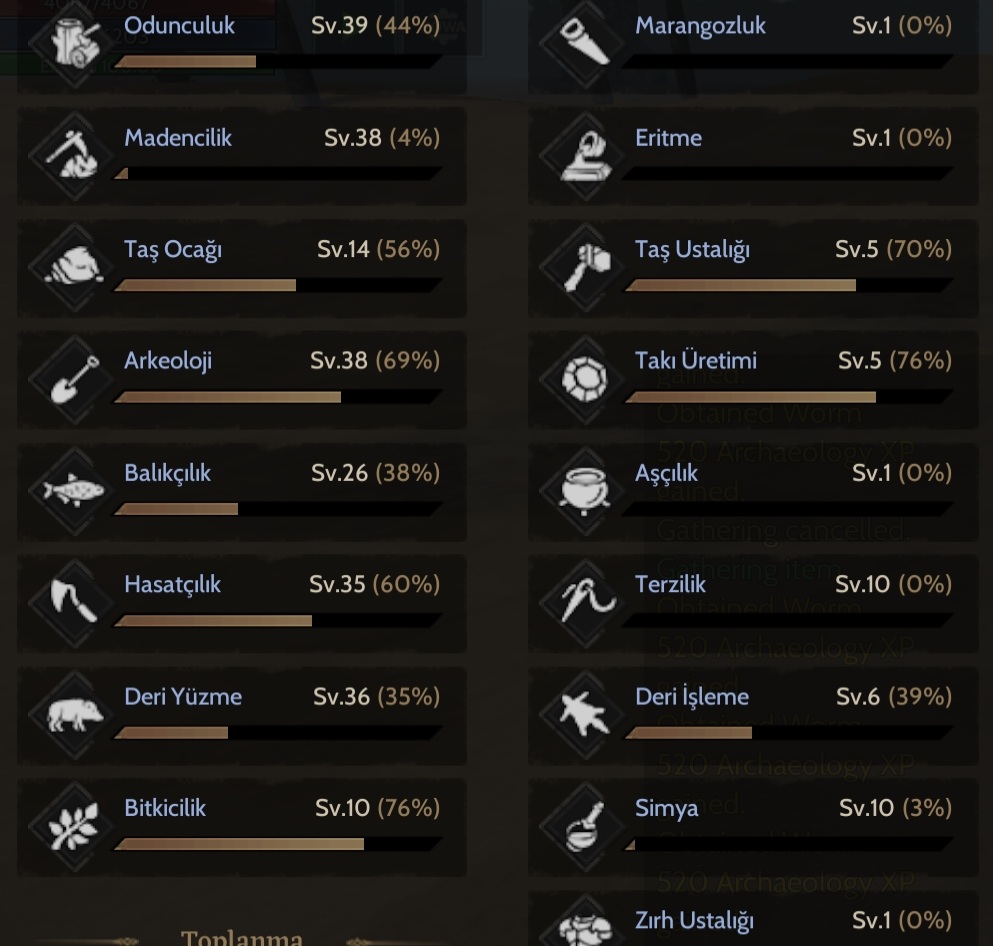 85 lvl yüksek toplaıyıcı