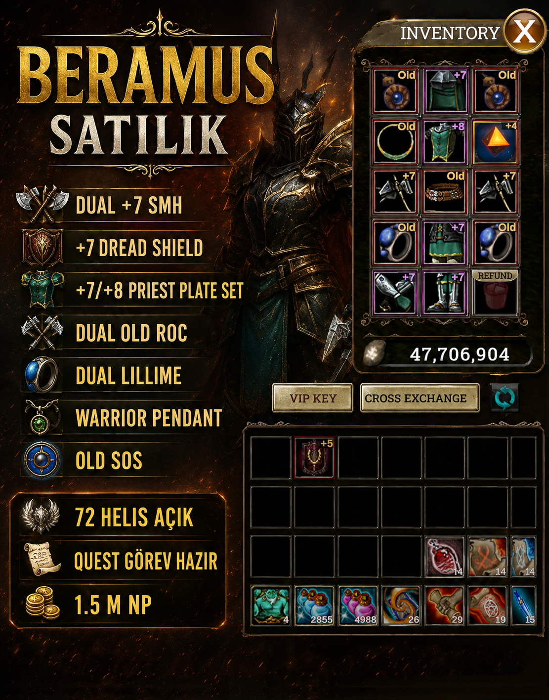 AciLLL Pk hazır Full Set+Helis+Quest(HazırEllenmedi)