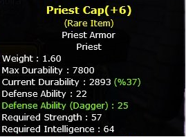 DD25 Priest Cap(+6)