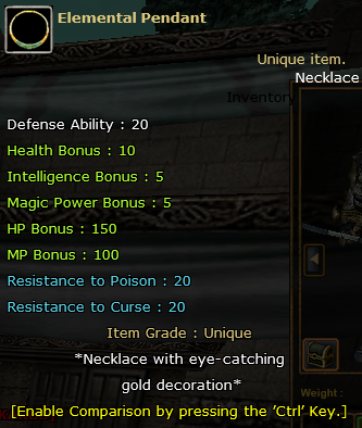 ELEMENTAL PENDANT ( Düz )