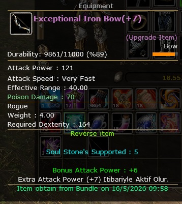 EXP IRON BOW +7 (NO REB)