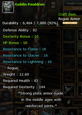 FP Rogue Goblin Pauldron (Full Plate)