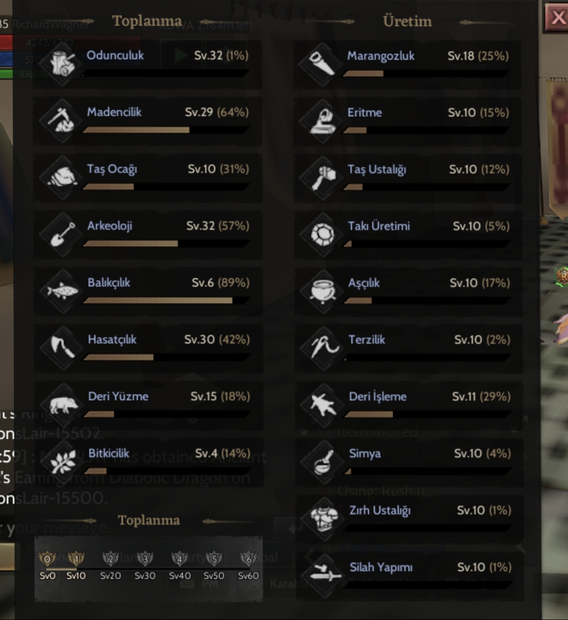 GM 1 / TOPLAYICI/ 300K BP/ +7 RELİC / 15 GÜN FULL PUSLU ROGUE