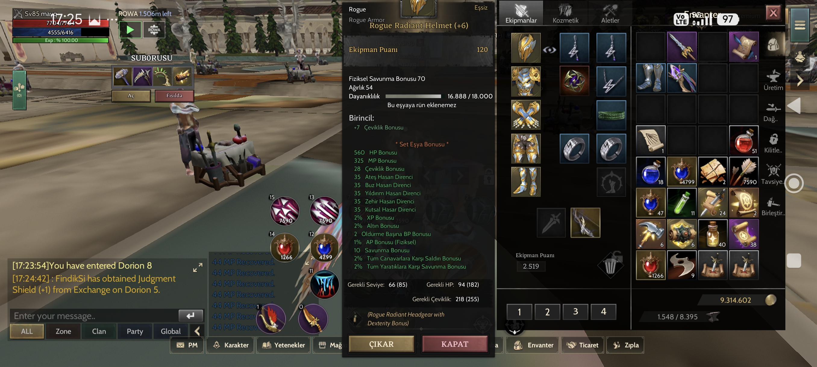 Rogue radiant set +6 halinde uygun fiyat son fiyat