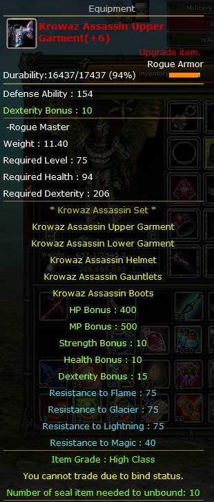 S>> Assa Krowaz set +6 and +7