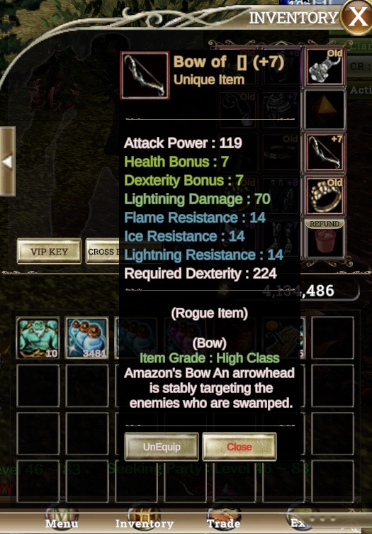Sell 72 lvl 950 k np +7 quest 70 açık item iki okçu