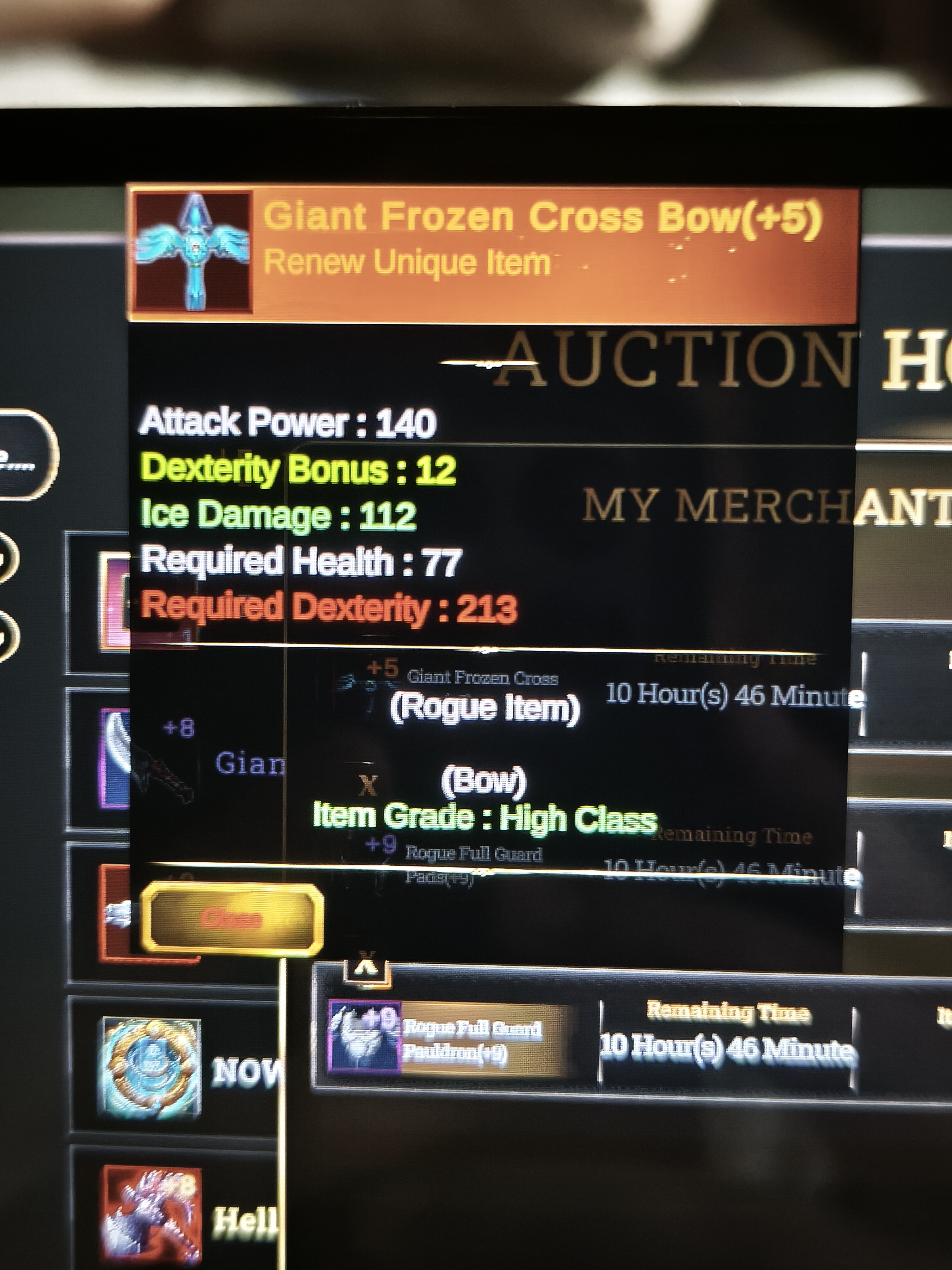 SELL +8 GİANT FROZEN BOW (SWDE TEK)