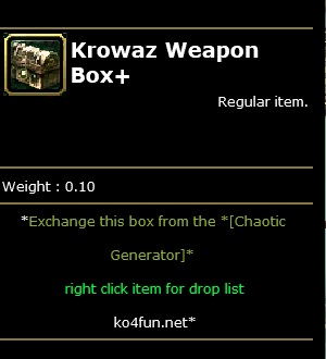 SELL KROWAZ WEAPON BOX PLS  45X