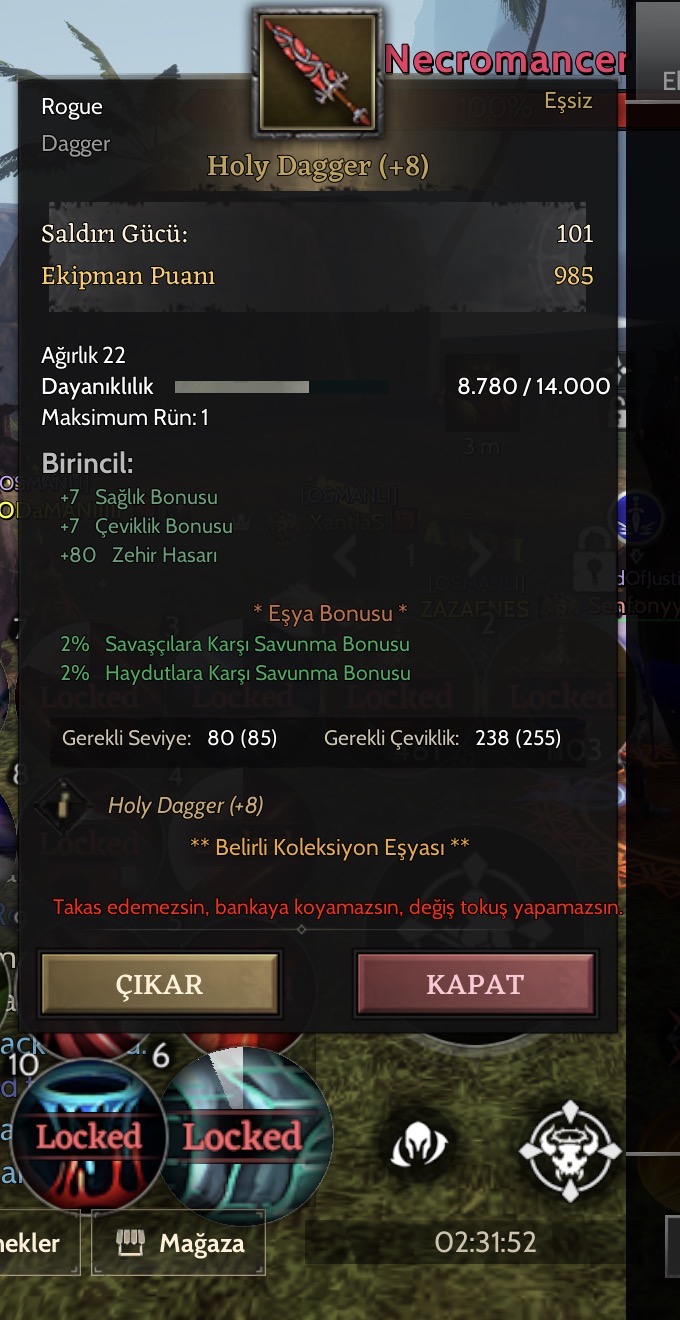 SERVERDA TEK 8 HOLY DAGGER