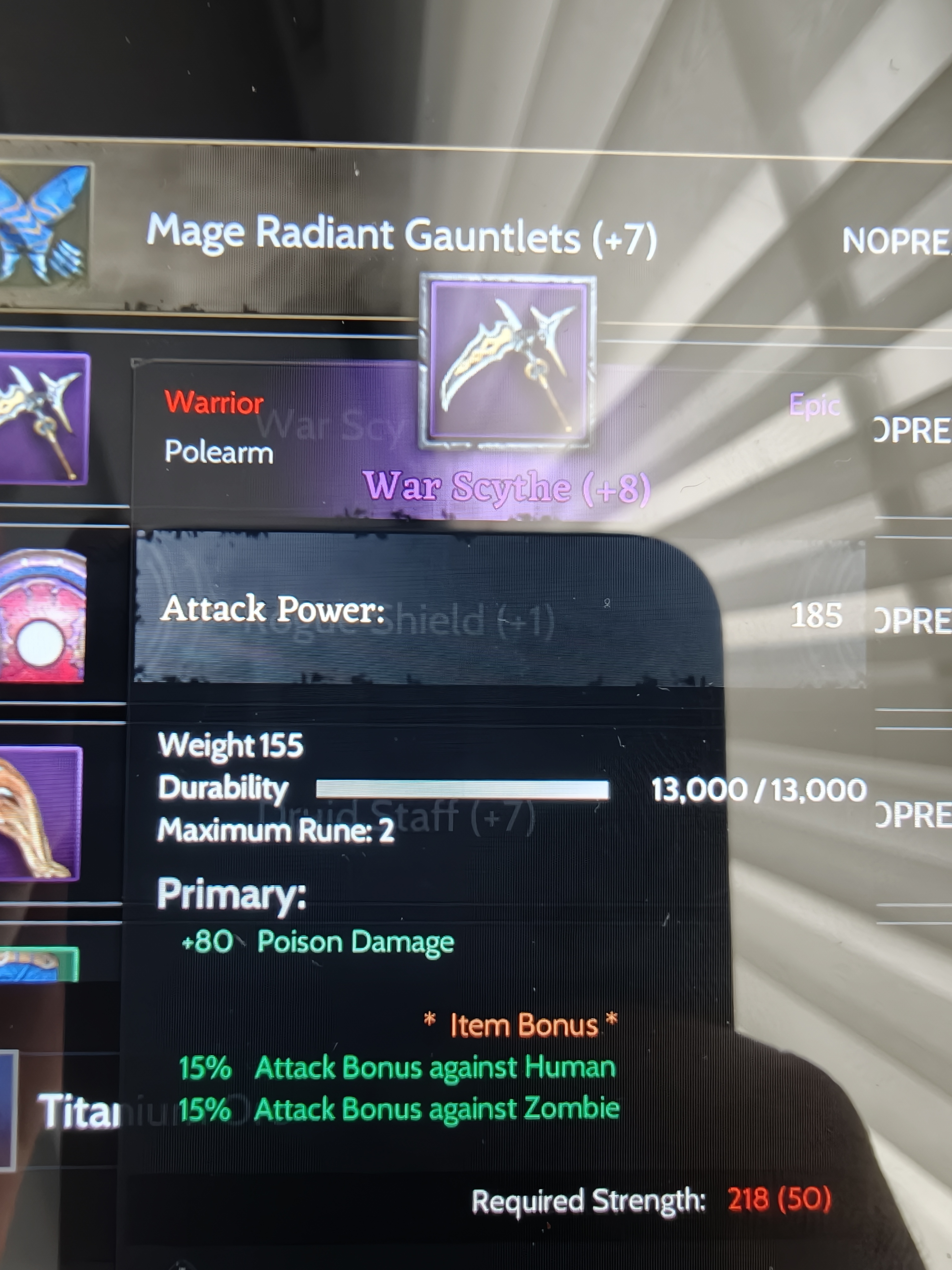 War scythe +8