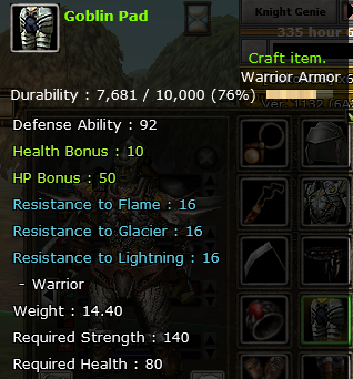 WARRIOR FP GOBLIN PADS