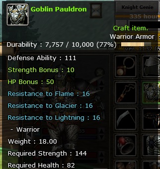 WARRIOR FP GOBLIN PAULDRON