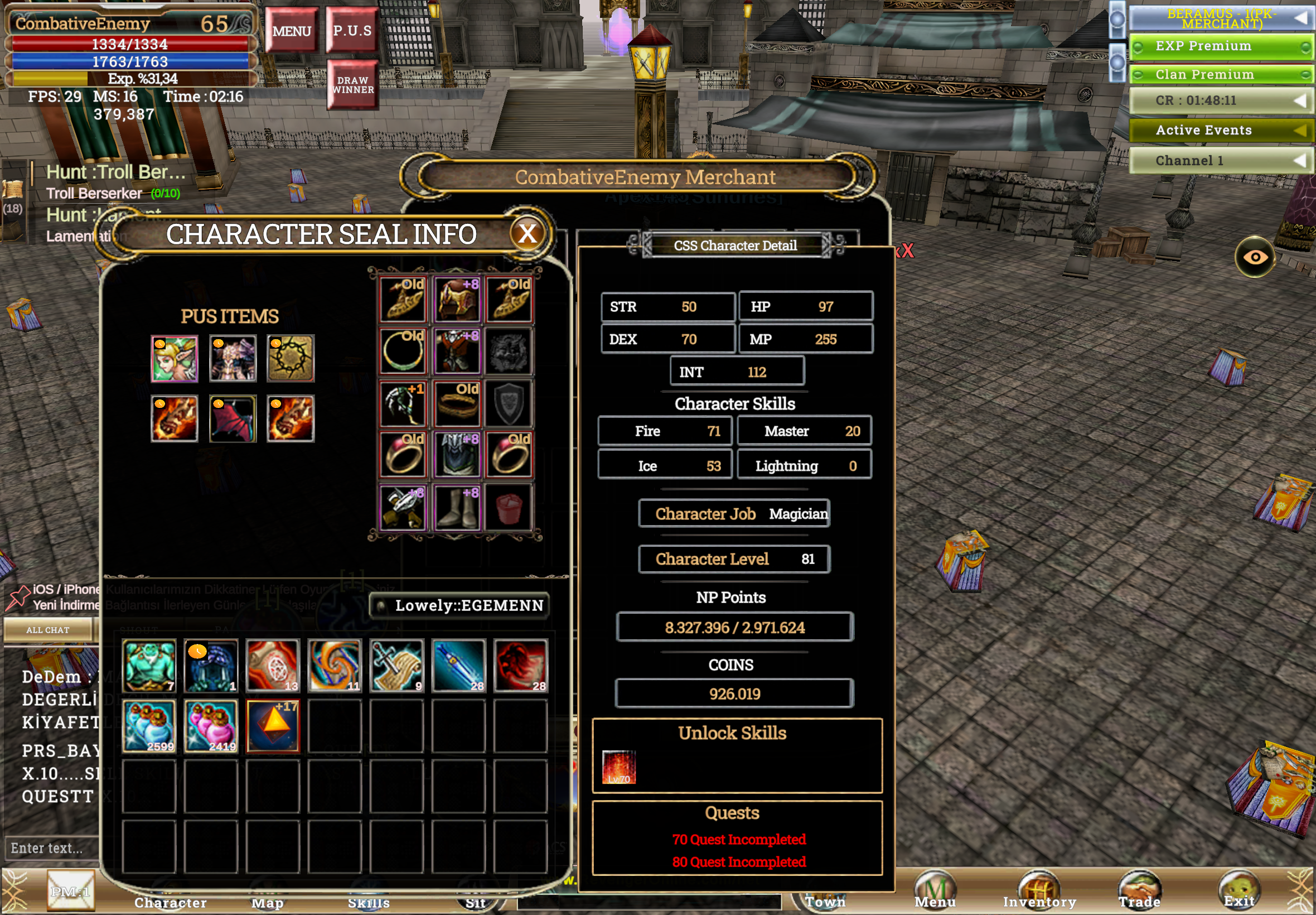 +17 RELİC İTEMLİ NAZİLİ KARUS MAGE!!!
