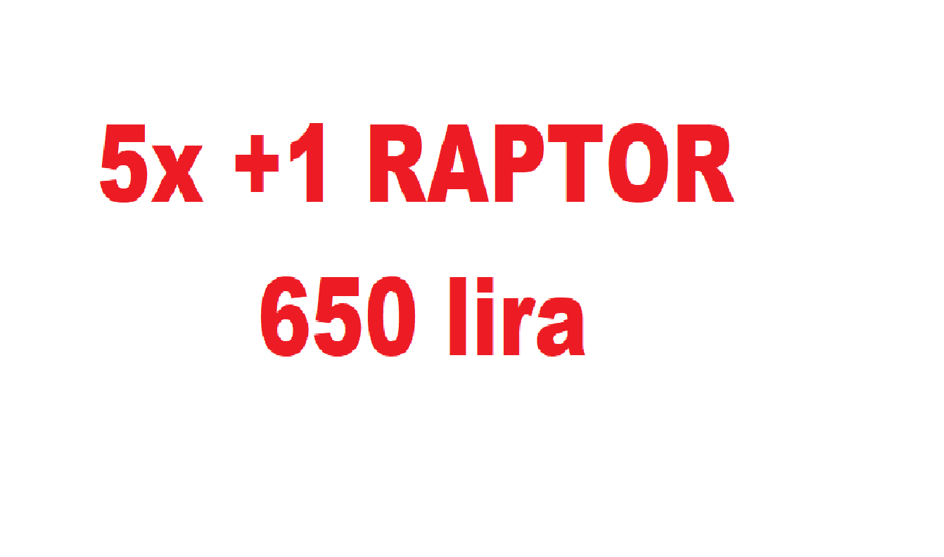 5x +1 raptor 650 lira