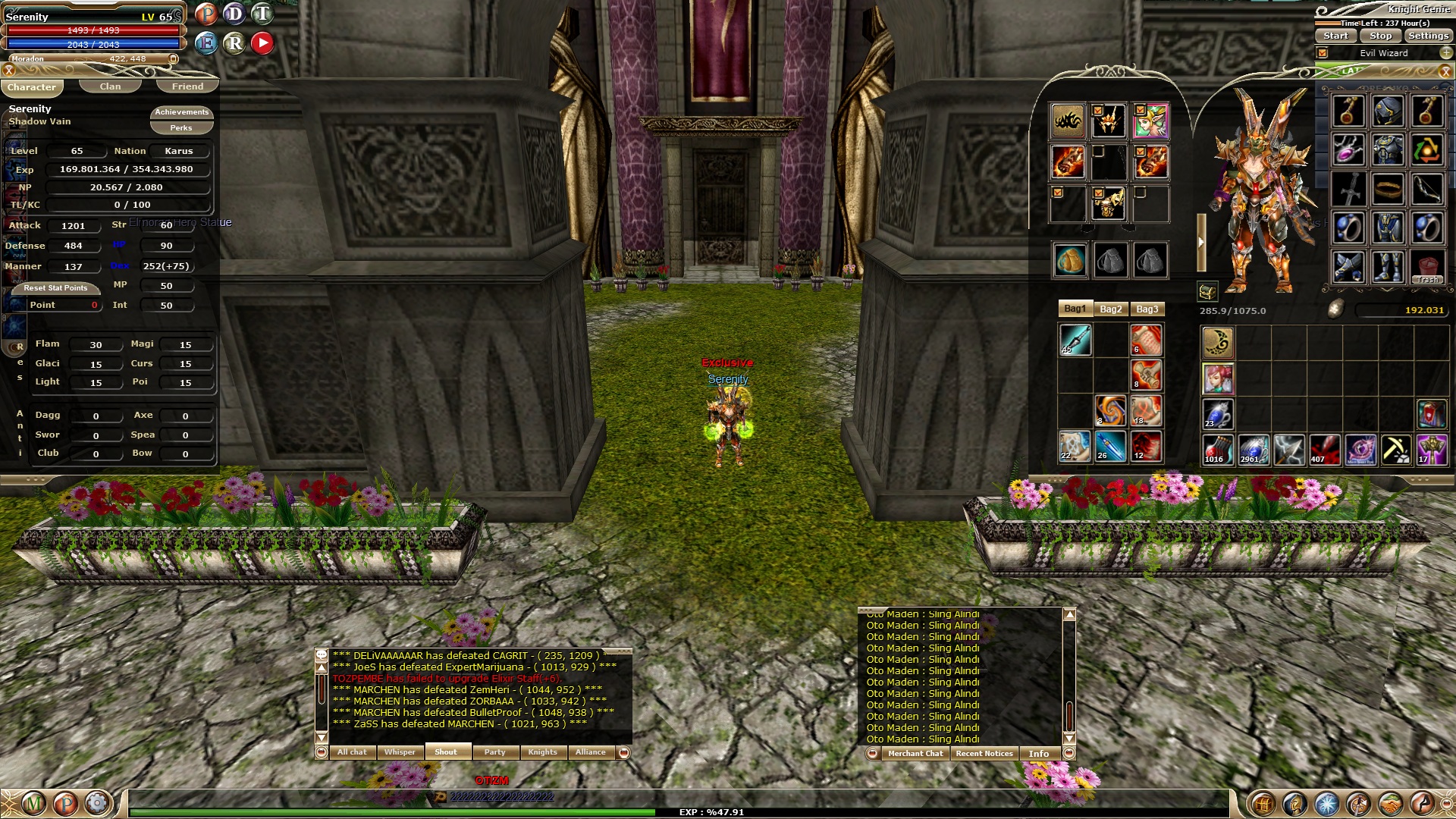+6 İRON BOW +5 CHİTİN SETLİ MASTER ROGUE