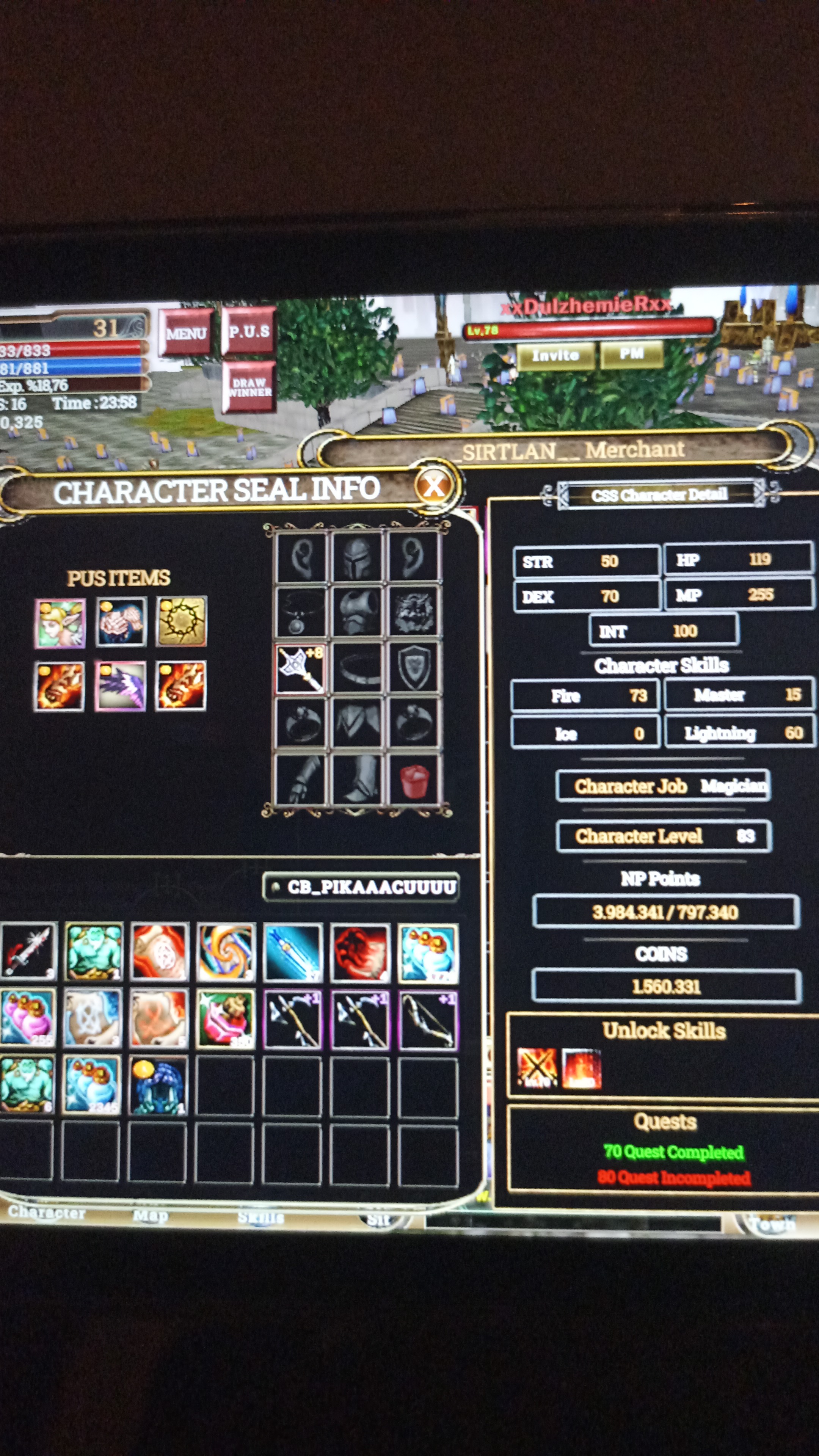 +8 QUEST STAF 83 LEVEL diğer GUEST duruyor