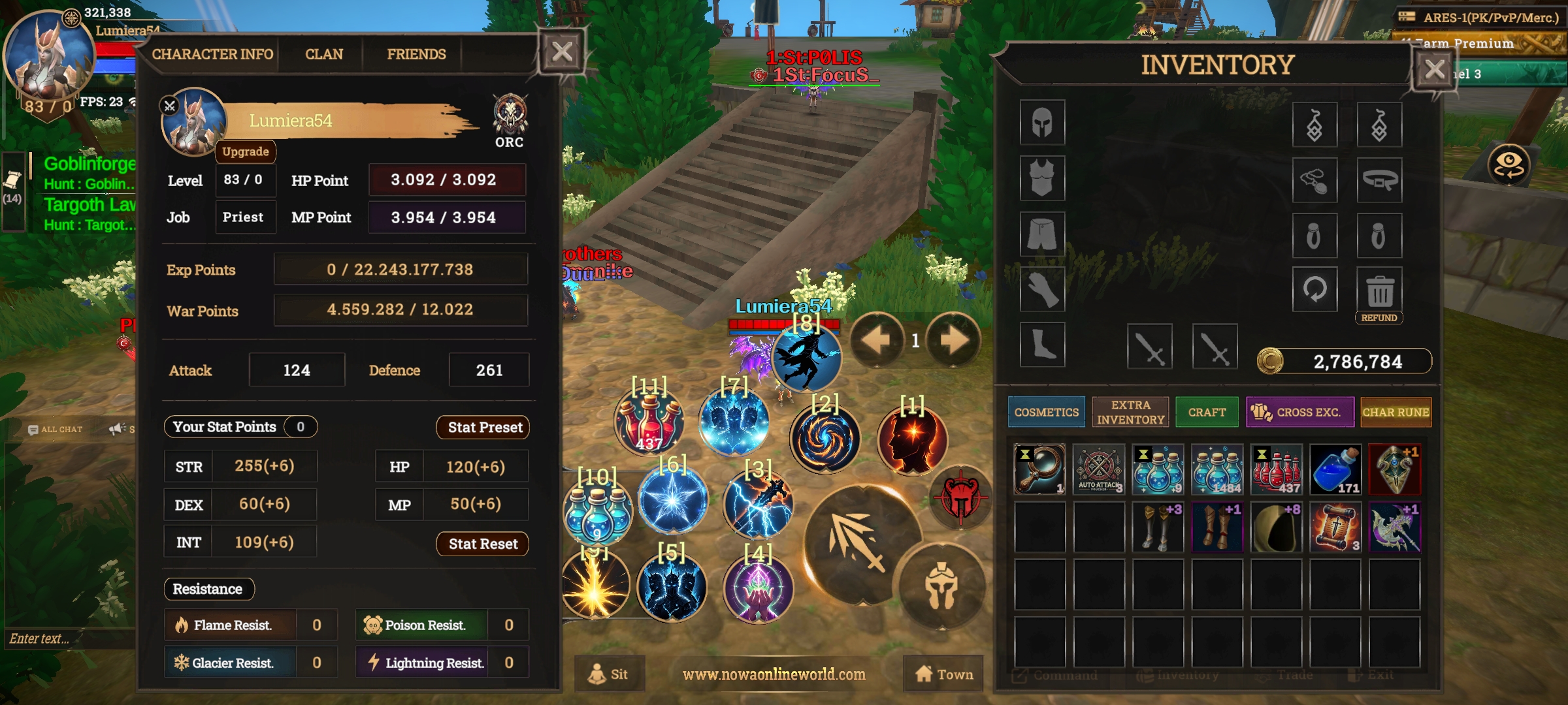 83 Level Priest Skiller Açık 4.5 Milyon NP mevcut. +10 RELİC