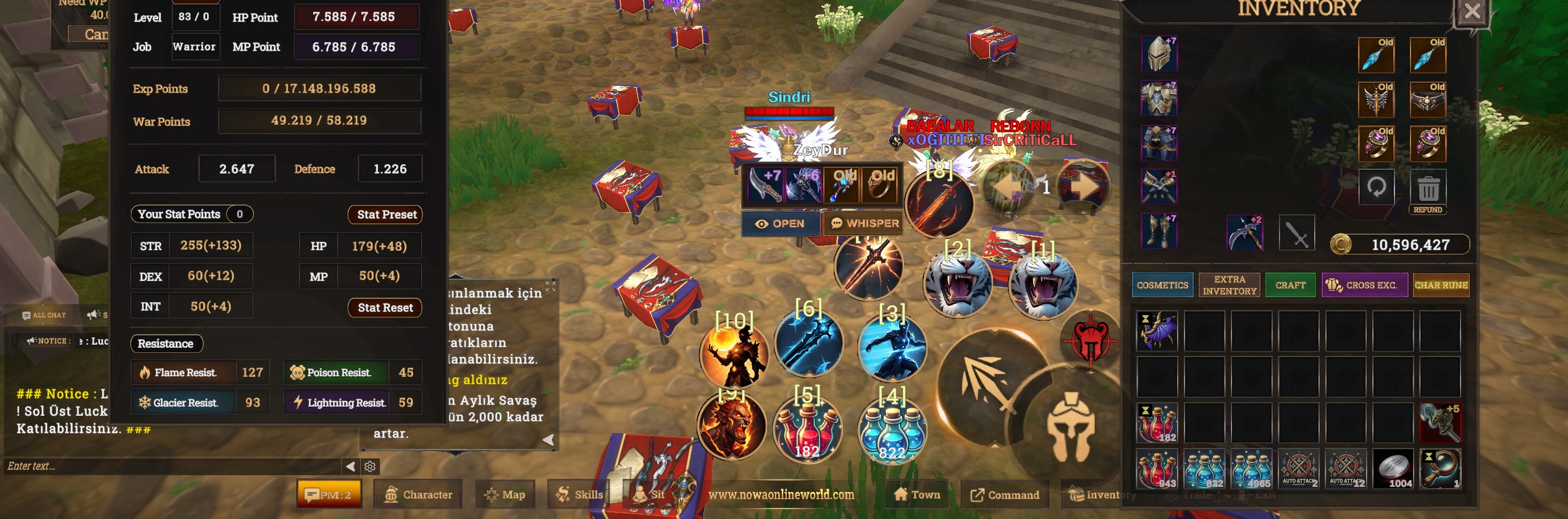 83 lvl warrior