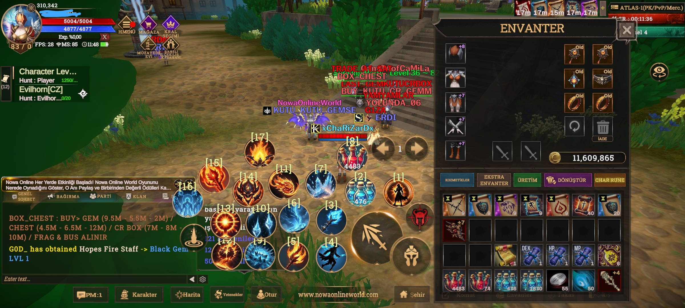 83 lwl mage +7 giant hell fire +4 quest