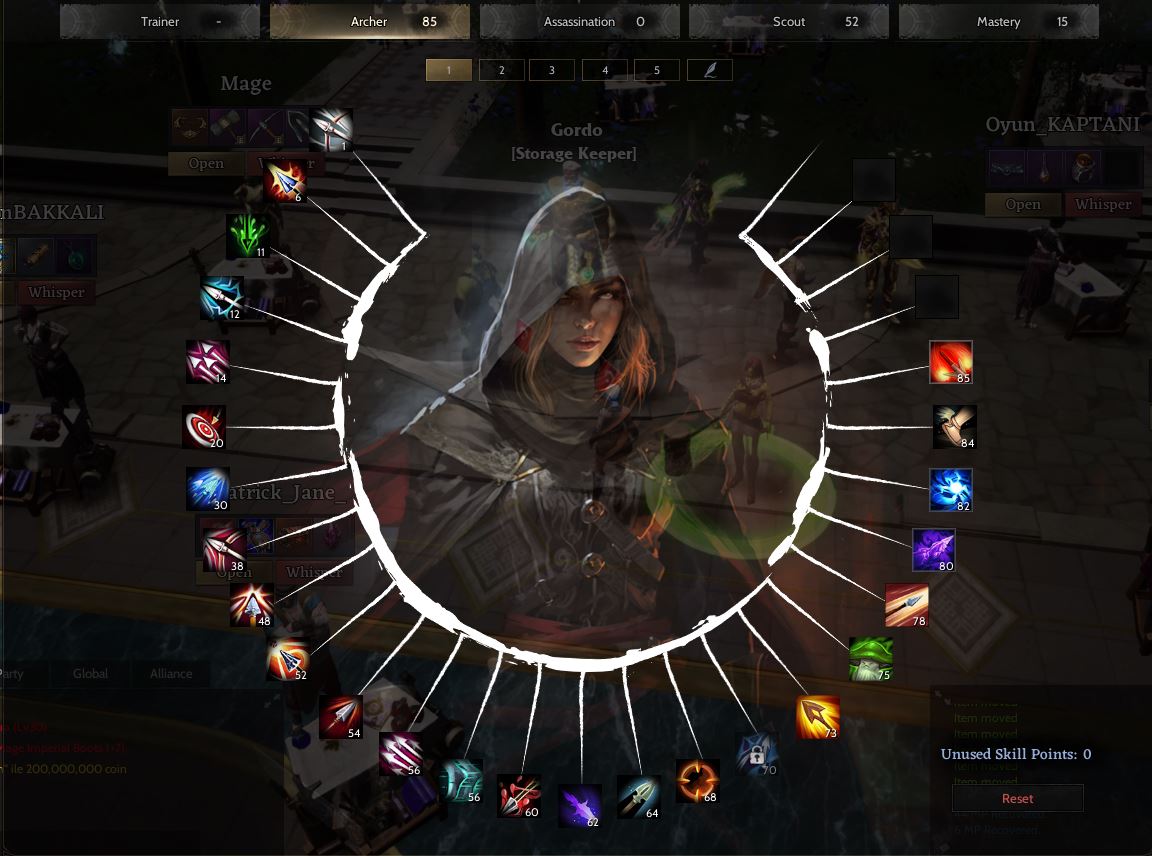 85/5 +20 relic Protean full skill okçu