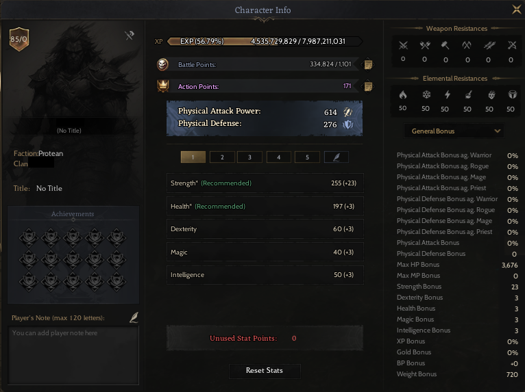 85 Protean Knight Skilleri Full Açık Attack 85 Açık