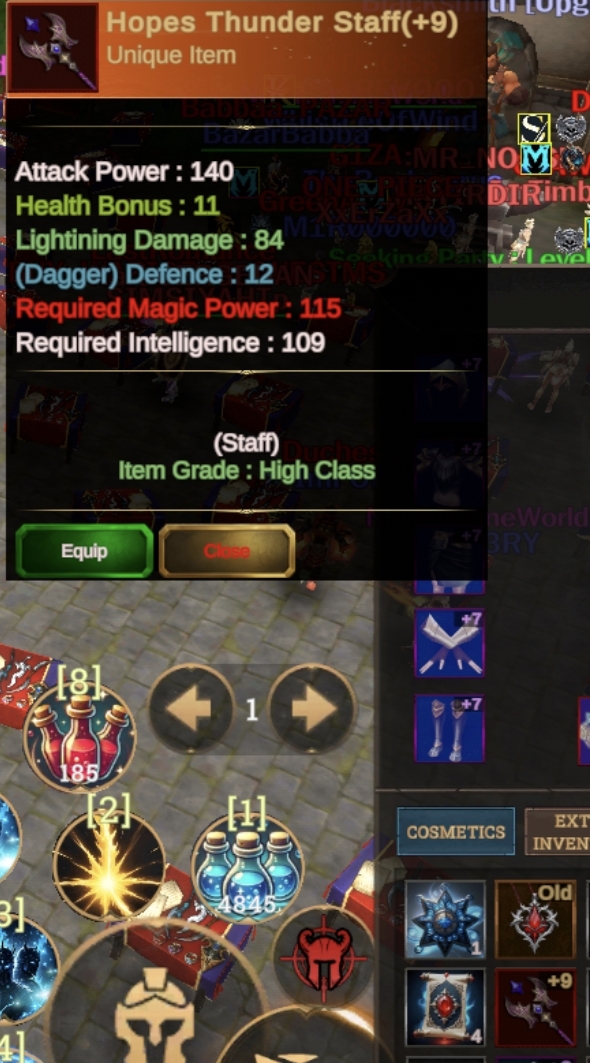 +9 HOPES THUNDER STAFF (CHAOTIC STAFF)