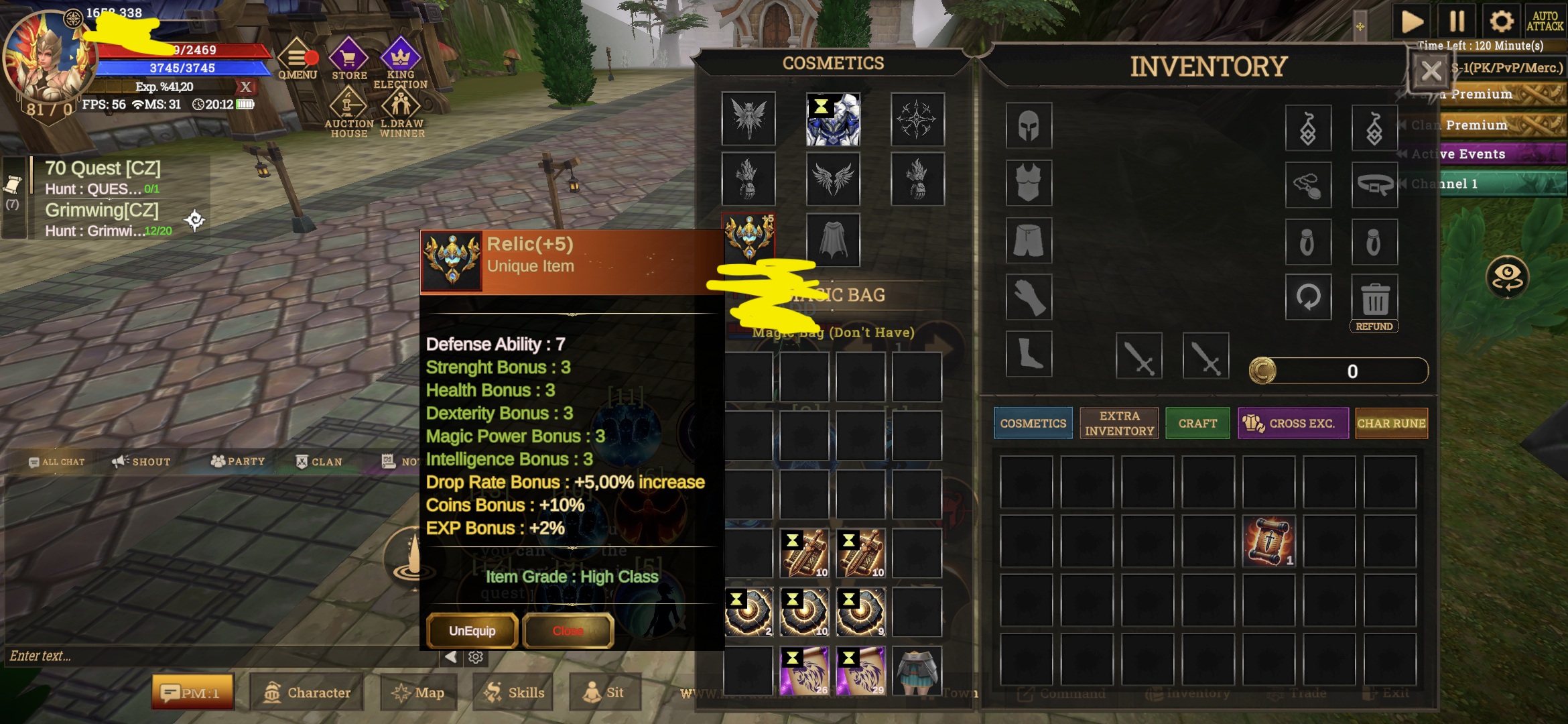 Farmlik 81 lvl priest +5 relicli