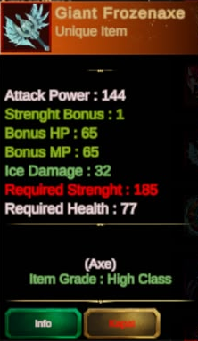 GİANT FROZENAXE